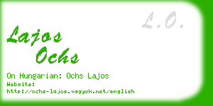 lajos ochs business card